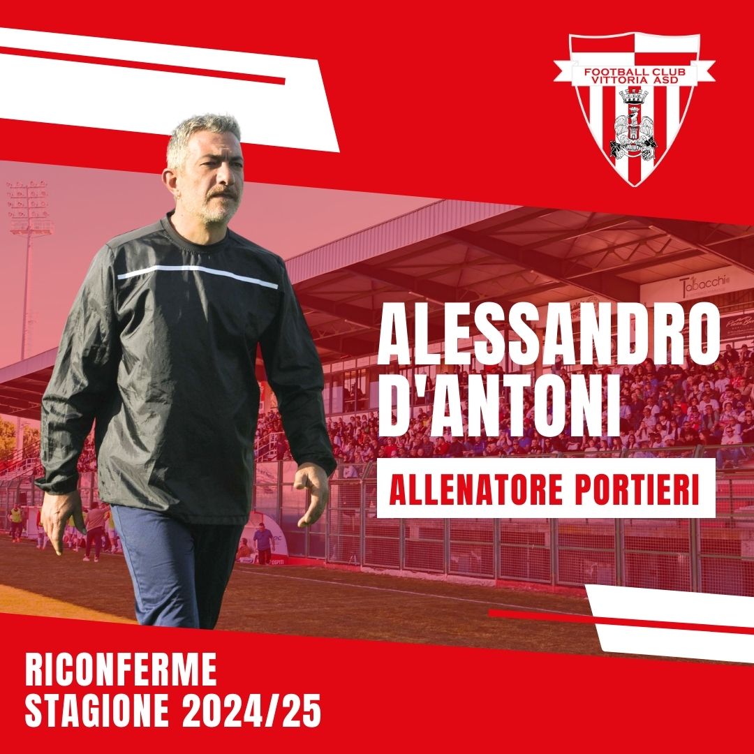 RICONFERMATO MISTER ALESSANDRO D’ANTONI